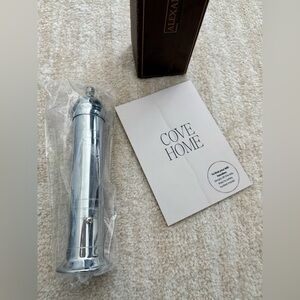Brass & Chrome Pepper Mill 9” NWT